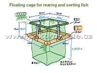 Small floating cage nets with frame