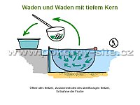 Waden und Waden mit tiefem Kern