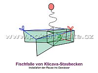 Fischfalle von Klicava-Staubecken